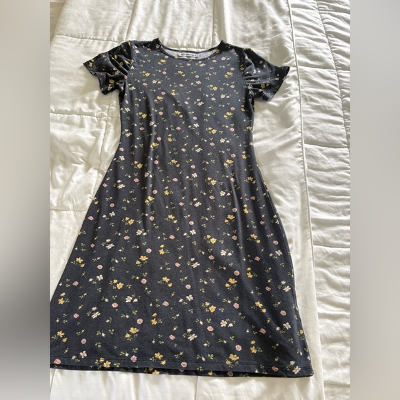 Reformation Dresses & Skirts - Reformation Black Dress with Yellow and Pink Floral Pattern